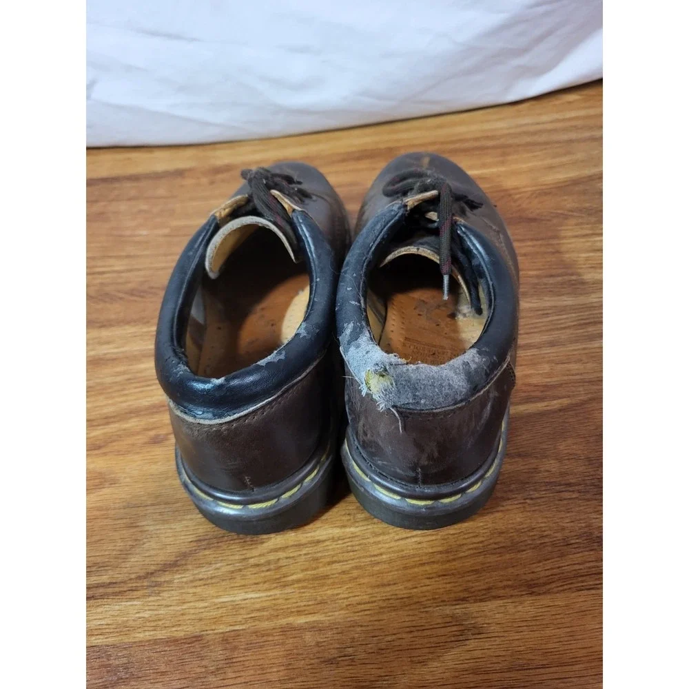 Vintage Dr Doc Martens Made in England‎ Oxford Shoes 8053 Brown US Mens 7 Flaws